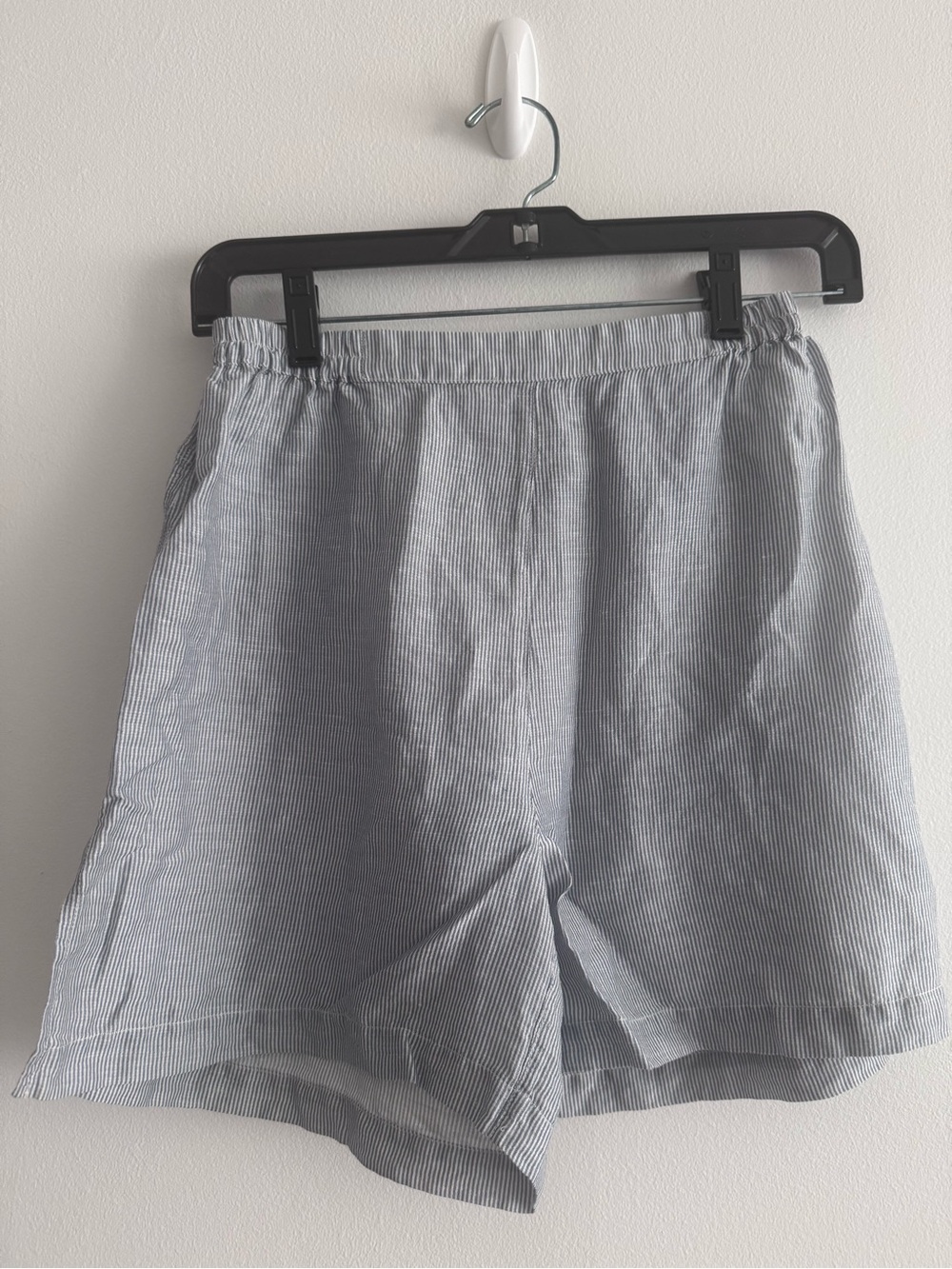 Lunya Linen Silk Blend Striped Shorts